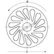 Honeycomb wheels with drop-shaped combs by tecrolls, take note of traveling direction (L) and rotation (R);